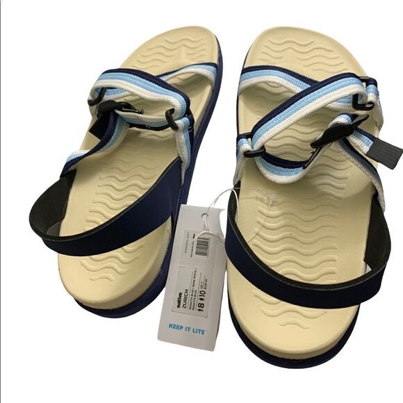 Native Zurich Seaside Stroller Blue White Sport Sandals - Picture 3 of 4